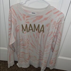Pink and White 'MAMA' Sweatshirt